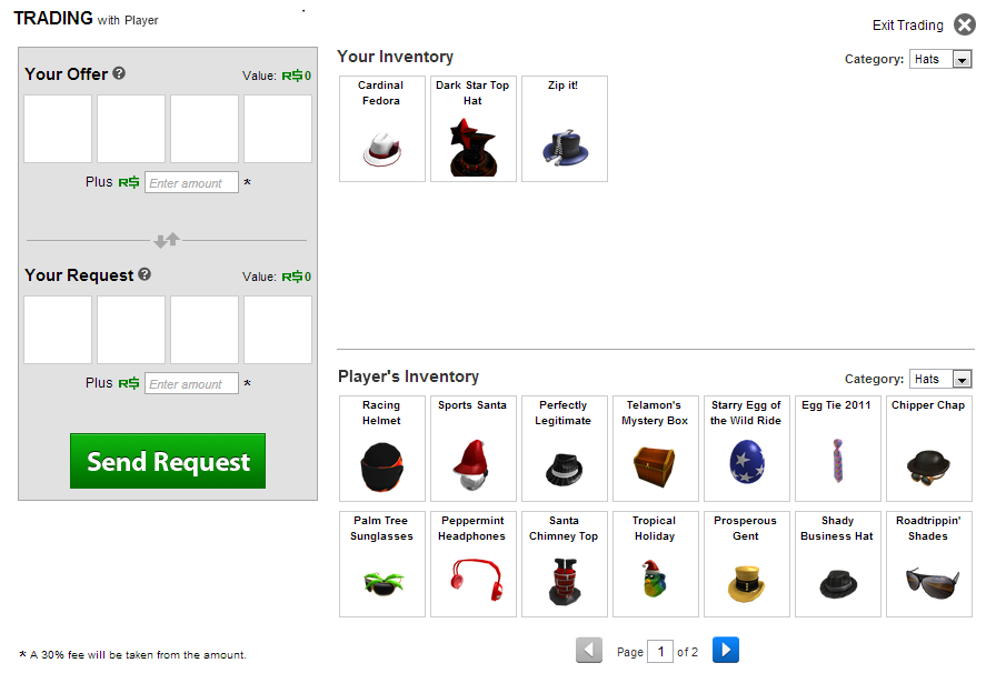 Trading System – Roblox Support