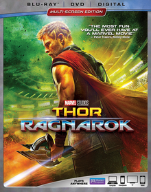 Thor Ragnarok 2017 Blu-Ray DVD Cover