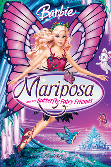 Barbie Mariposa and her Butterfly Fairy Friends 2008 DVD Cover