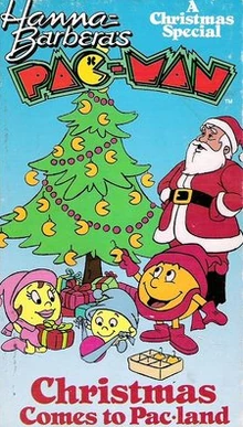 Hanna Barbera's Pac-Man Christmas Comes to Pac-Land 1982 VHS Cover