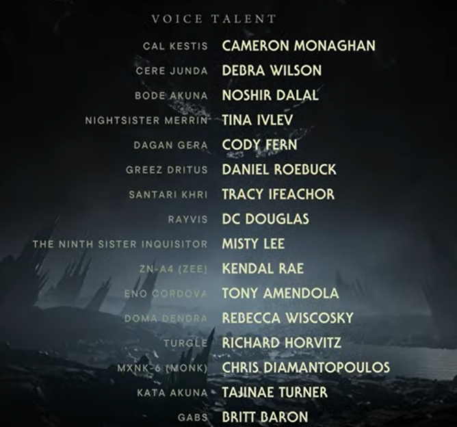 Star Wars Jedi: Survivor's full list of voice actors and cast - Meristation