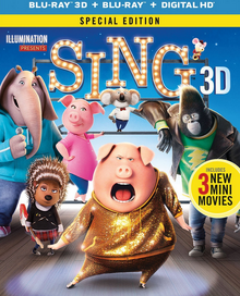 Sing 2016 Blu-Ray DVD Cover