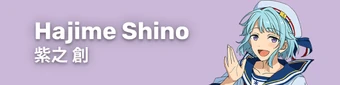 Hajime Shino Character Page mobile