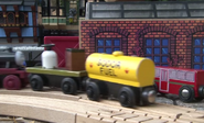 Arthur takes the fuel trucks away.