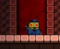 An Aged Gunsinger falling down a pit.