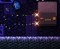 A Lead Cube sliding while a Blank Companion's Ring familiar waddles behind it.