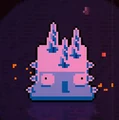 Mountain Cube's death animation when all enemies in the room are killed.