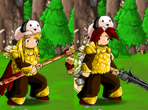 Golden Armor and Puppy Hat