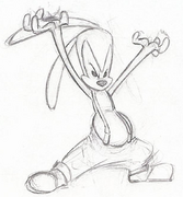 Oswald design was changed to fit with Mickey redesign when he was given adolescent proportions at the time