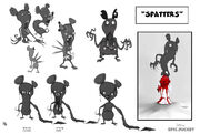 Early designs for the Spatters