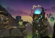 Early Concept art including the Mad Doctor's Lab.