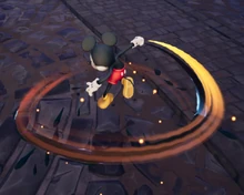 Mickey performing the Spin Move in .