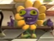 A Flower Spatter inside Clarabelle's House