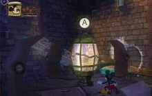 The cage imprisoning  is the first one Mickey can find in the game