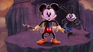Mickey and Oswald entering Disney Gulch