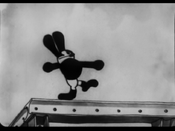 Oswald looks like he is ready to fight in this photo as in the game when Mickey says he caused the thinner disaster.