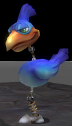 The Unused Blue Bird Hopper in a Test Level.