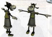 Model of Clarabelle without her hat and tail