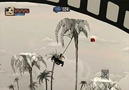 Mickey riding a swinging spider