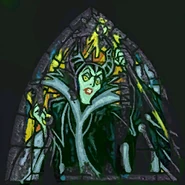 The Maleficent window seen in the Dark Beauty Castle