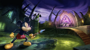 Concept art of Hero Mickey, in the Dark Beauty Castle.