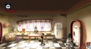 Interior of Clarabelle's house