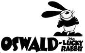 An "Oswald the Lucky Rabbit" promotional banner