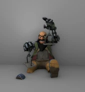 Model of the Stromboli float.