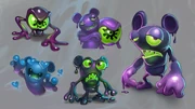 Concept art from Epic Mickey: Rebrushed, showcasing the Seers and the Spatters
