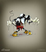 Concept art by Donny Hamilton of "Thinner" Mickey.