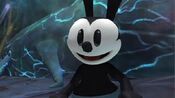 Oswald happy after doing the right thing (giving Mickey his heart back) and now about to launch the fireworks.