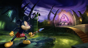 Concept art of Hero Mickey, in the Mad Doctor's Lab.