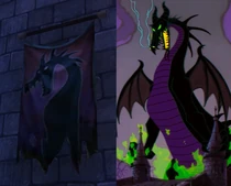 Side-by-side comparison of Maleficent's Dragon form.