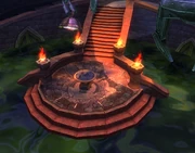 Bird's eye view of the table that trapped Mickey, and later Gremlin Markus