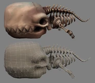 A skeleton model that strongly resembles Monstro. The presence of another similar-looking skeleton in the D.E.C. suggests it was to found there.