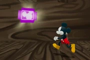 The Purple E-Ticket, as found in the level.
