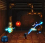 Mickey painting the pipes to stop the pistons from moving.