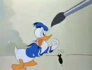 The Brush animating Donald Duck in Saludos Amigos