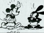 First ever drawing of Oswald and Mickey were shown together
