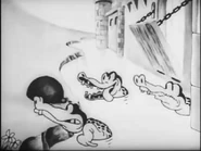 The alligators watch Oswald