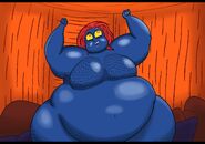 Redraw of Mystique's fat transformation by NyxenAvenger.