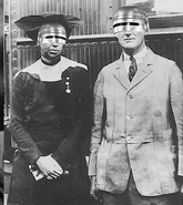 Eleanor and Franklin D. Roosevelt wearing RoboCop's helmets, as seen in an ERB News video