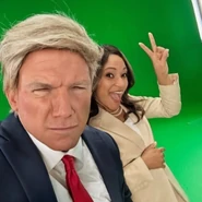 A picture of Trump and Harris on ERB's Instagram before the battle's release