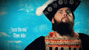 Shay Carl as King Henry VIII with Steve Jobs' quote