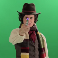 Fourth Doctor With Sonic Screwdriver Behind The Scenes