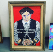 Lopez's painting of Harry Houdini