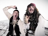 Nice Peter and Alex Farnham as a pirate and Jack Sparrow