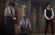 Shaun Lewin, Yev Belilovskiy, and Dante Cimadamore as Al Capone's gangsters