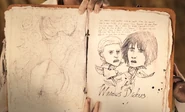 Mary Doodles' sketch of Bill & Ted as plants classified as "Weedus Dickus"