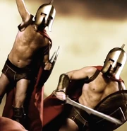 Dante Cimadamore and Gabe Michael as Spartans